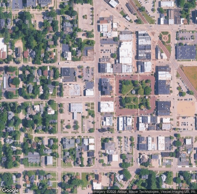 Aerial view of All Seasons Orchard in Woodstock, IL