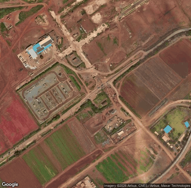 Aerial view of Aloun Farms Pumpkin Patch in Kapolei, HI