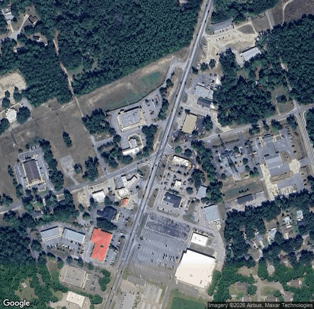 Aerial view of Authentic Life Church Pumpkin Patch in Crawfordville, FL
