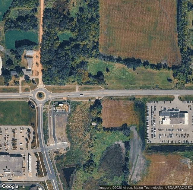Aerial view of Barten Pumpkins in New Prague, MN