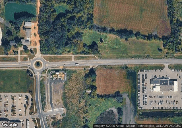 Aerial view of Barten Pumpkins in New Prague, MN