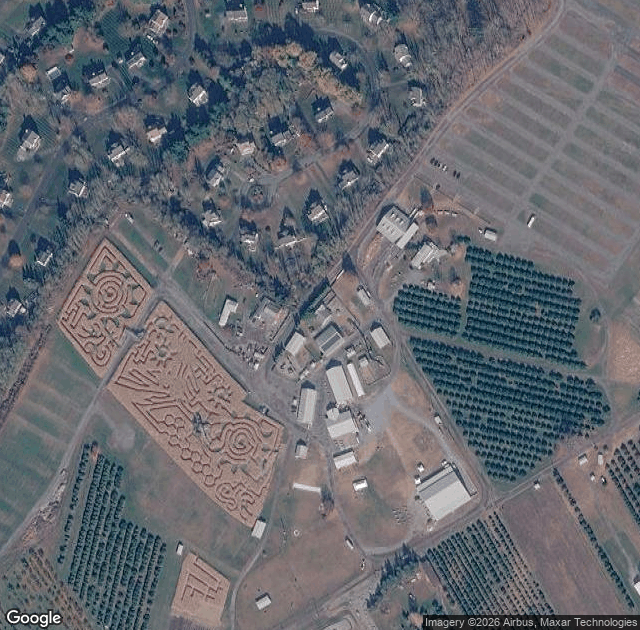 Aerial view of Barton Orchards in Poughquag, NY