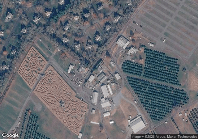 Aerial view of Barton Orchards in Poughquag, NY