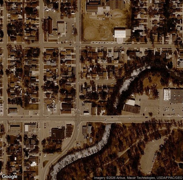 Aerial view of Berry Acres Pumpkin Patch in Minot, ND