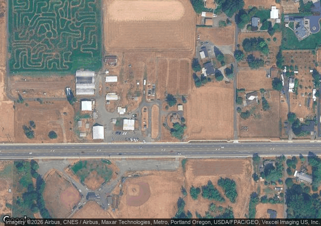 Aerial view of Bi-Zi Farms in Vancouver, WA