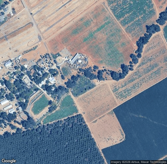 Aerial view of Bishop's Pumpkin Farm in Wheatland, CA