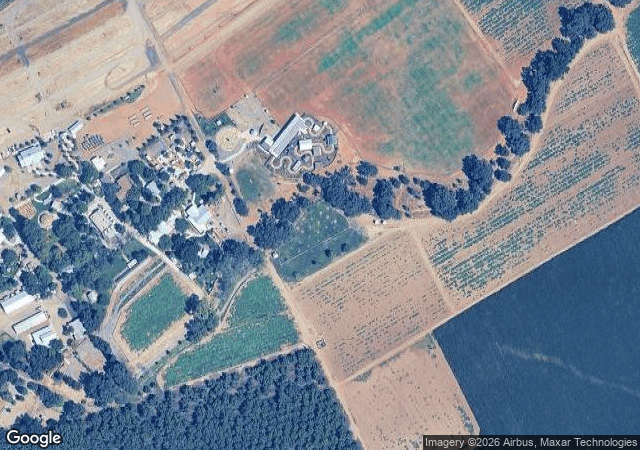 Aerial view of Bishop's Pumpkin Farm in Wheatland, CA