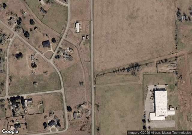 Aerial view of Blessington Farms in Simonton, TX