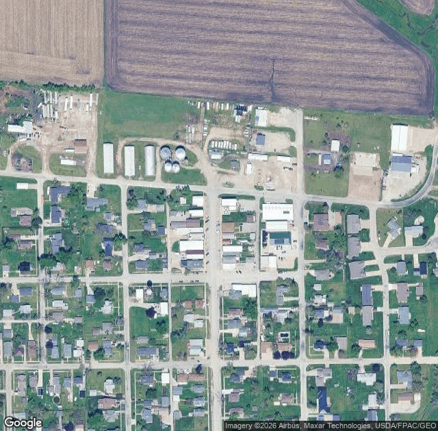 Aerial view of Bloomsbury Farm in Atkins, IA