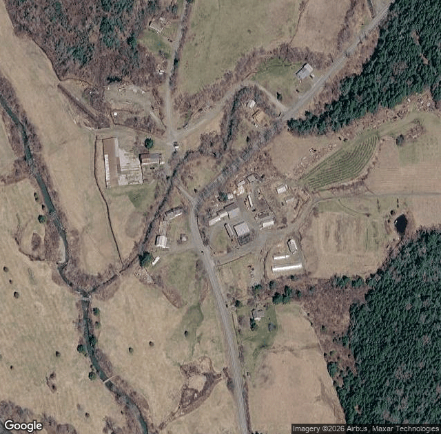 Aerial view of Boyd Family Farm in Wilmington, VT