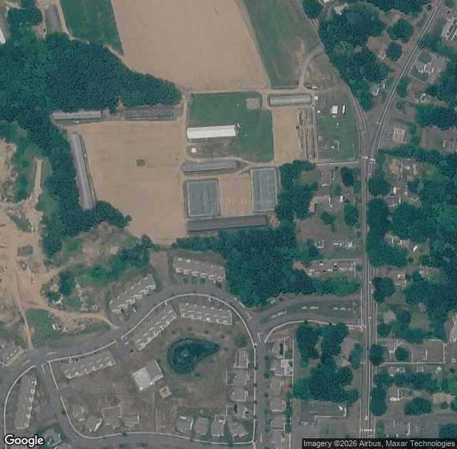 Aerial view of Brown's Harvest in Windsor, CT
