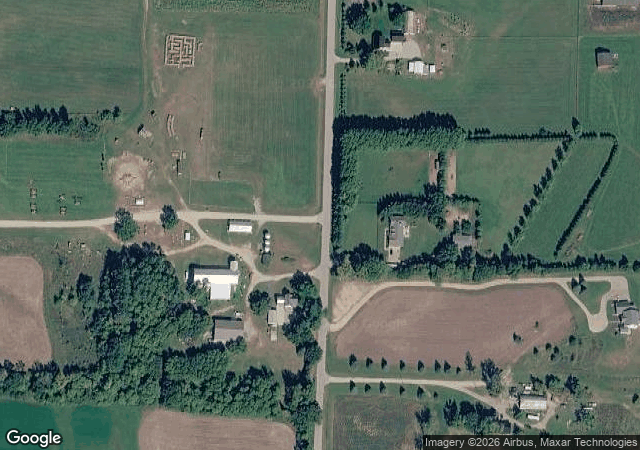 Aerial view of Cuff Farms in Hortonville, WI