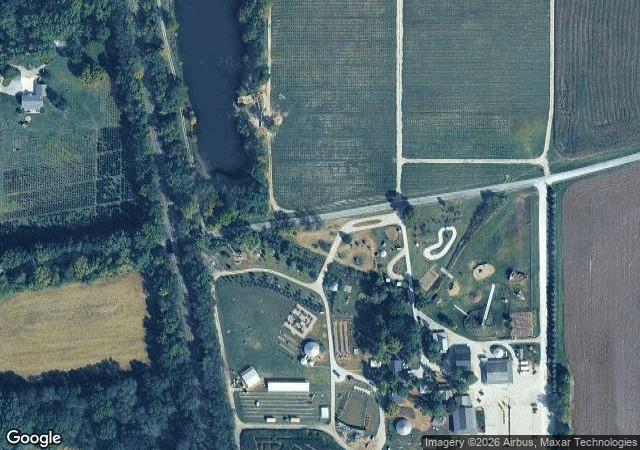 Aerial view of Dull's Tree Farm & Pumpkin Harvest in Thorntown, IN