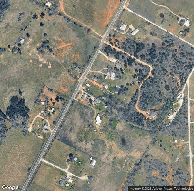 Aerial view of Elgin Christmas Tree Farm in Elgin, TX