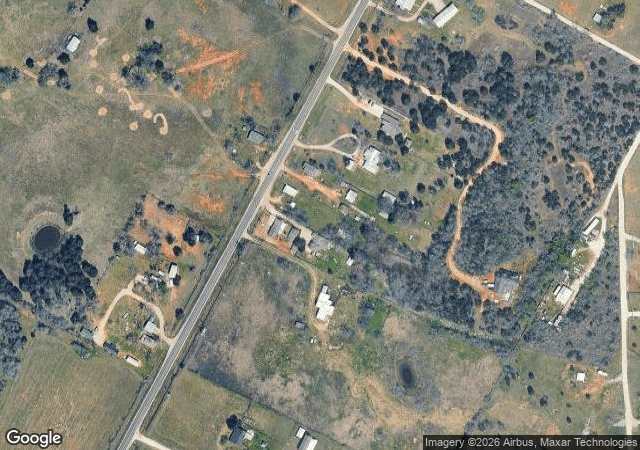 Aerial view of Elgin Christmas Tree Farm in Elgin, TX