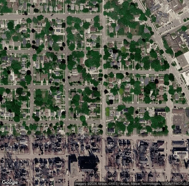 Aerial view of Farmer John's Pumpkin Patch in Austin, MN