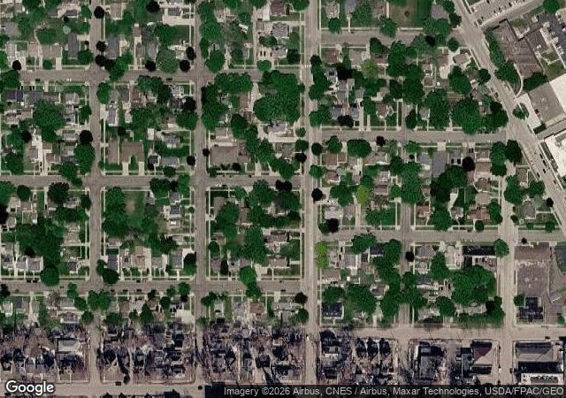 Aerial view of Farmer John's Pumpkin Patch in Austin, MN