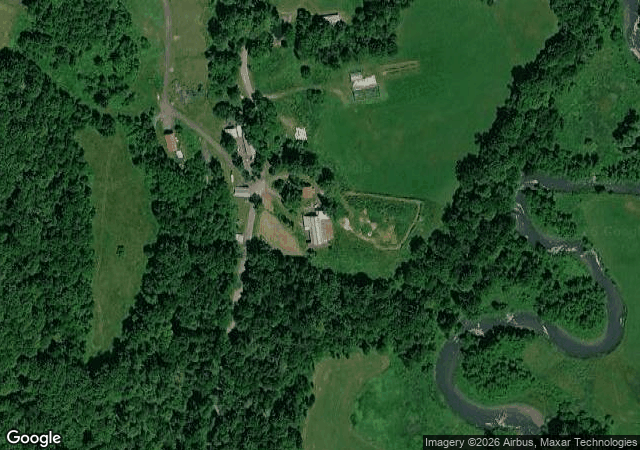 Aerial view of Fat Rooster Farm in Royalton, VT