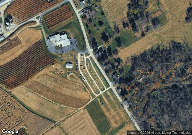 Aerial view of Flinchbaugh's Orchard & Farm Market in Hellam, PA