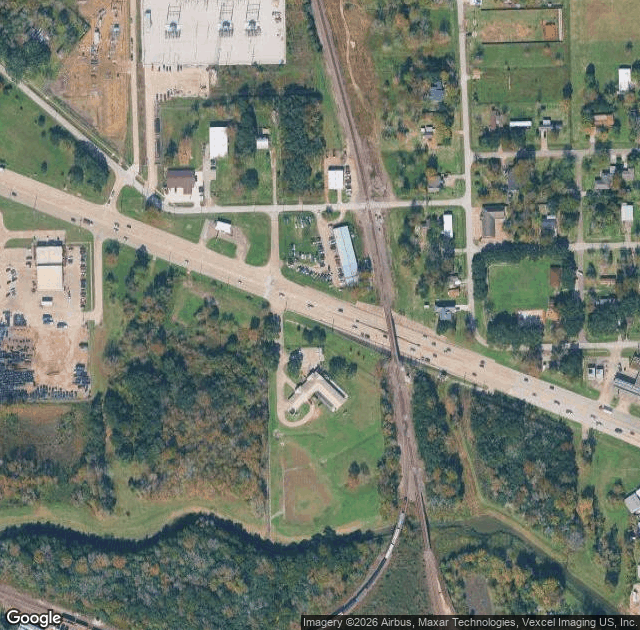 Aerial view of Froberg's Farm in Alvin, TX