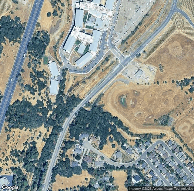 Aerial view of Grandma's Pumpkin Patch in Healdsburg, CA
