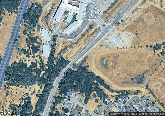 Aerial view of Grandma's Pumpkin Patch in Healdsburg, CA