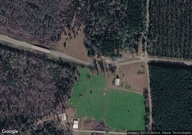 Aerial view of Grant Christmas Tree Farm, Inc. in Pitkin, LA