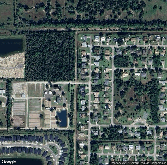 Aerial view of Harris Establishment Farms in Palm Bay, FL