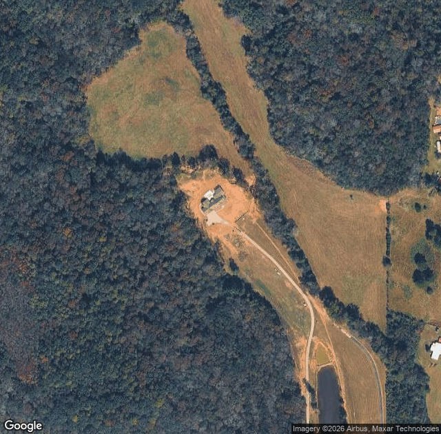 Aerial view of Hidden Rivers Farm in Hartselle, AL