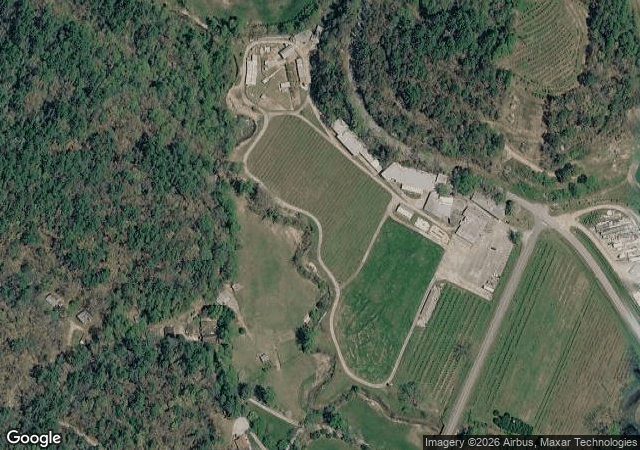 Aerial view of Hillside Orchard Farms in Lakemont, GA