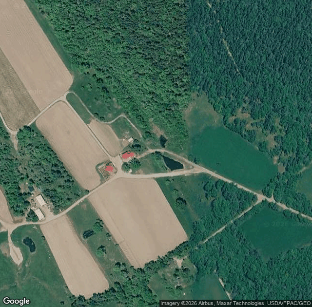 Aerial view of Homewood Farm in Blue Hill, ME