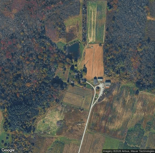 Aerial view of Indian Ladder Farms in Altamont, NY