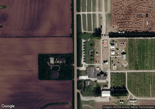 Aerial view of Jonamac Orchard in Malta, IL