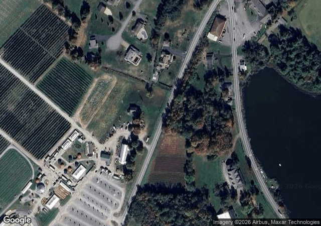 Aerial view of Lakeland Orchard & Cidery in Scott Township, PA