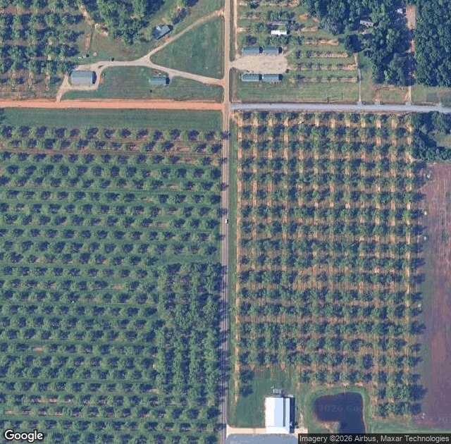 Aerial view of Lane Southern Orchards in Fort Valley, GA