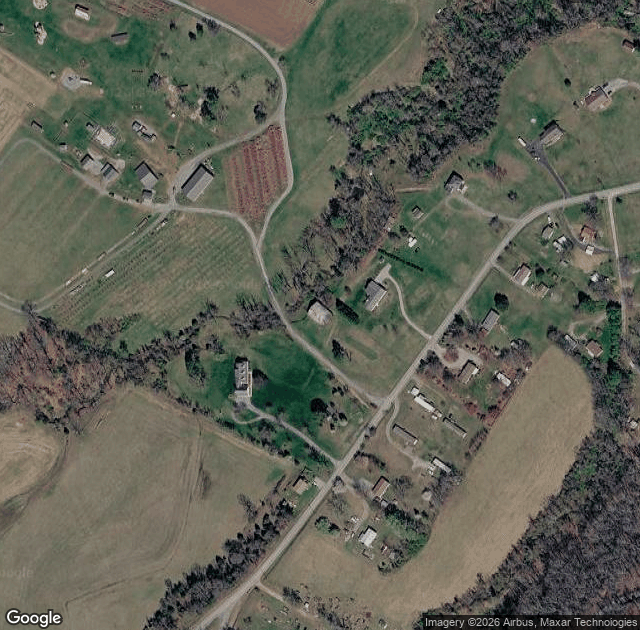Aerial view of Layman Family Farms in Blue Ridge, VA