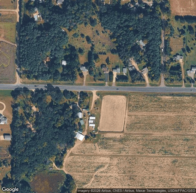Aerial view of Lendt's Pumpkin Patch in Wyoming, MN