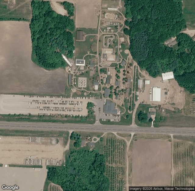 Aerial view of Lewis Adventure Farm & Zoo in New Era, MI