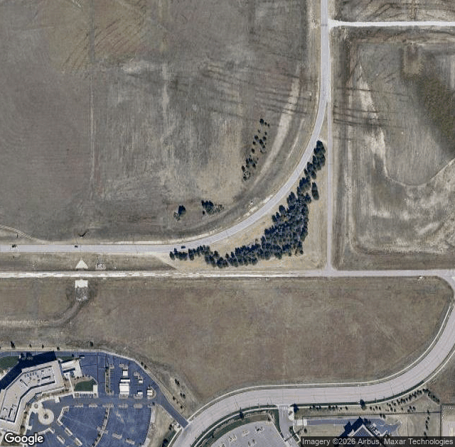 Aerial view of Long Neck Pumpkin Farm in Colorado Springs, CO