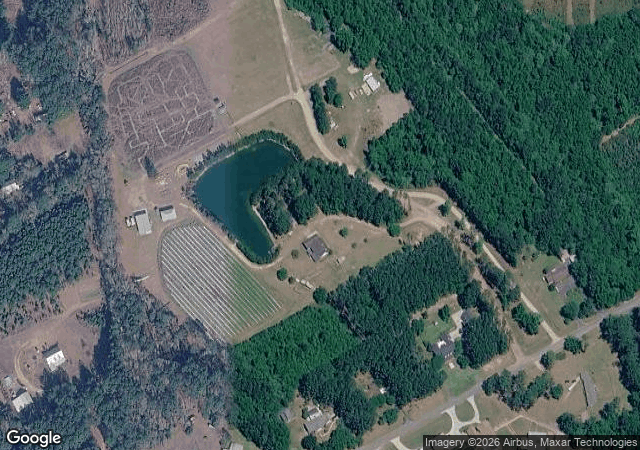 Aerial view of Madrac Farms Pumpkin Patch in Rincon, GA