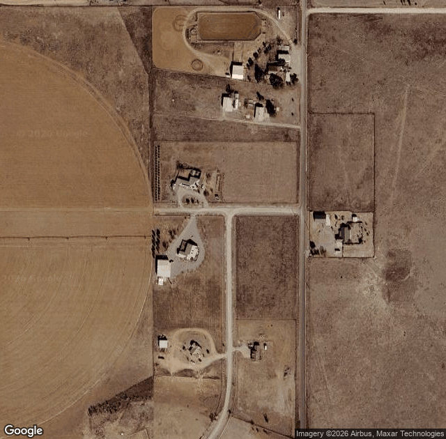 Aerial view of McCall's Pumpkin Patch in Moriarty, NM