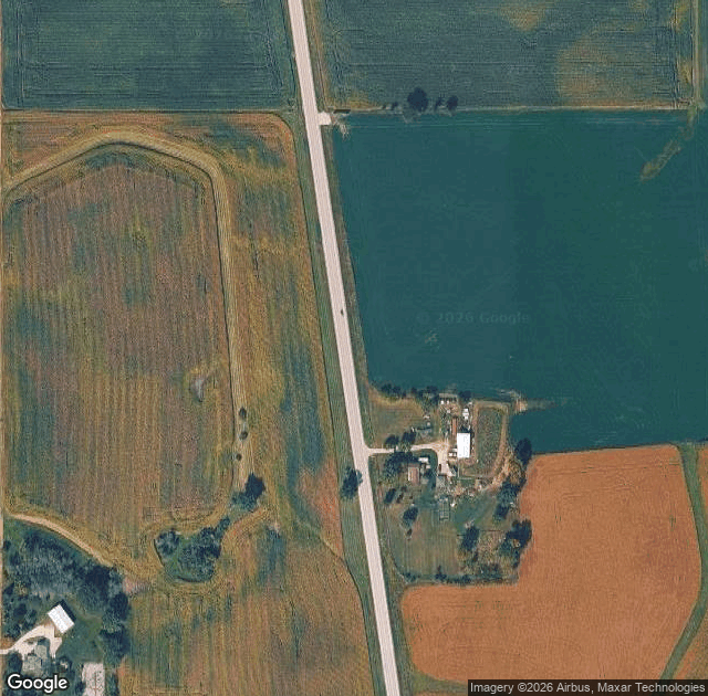 Aerial view of Meuer Farm in Chilton, WI
