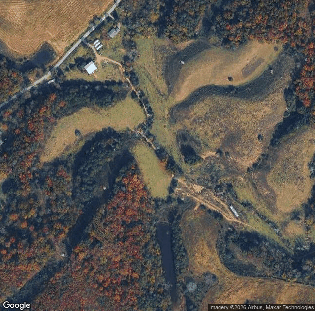 Aerial view of Myers Pumpkin Patch in Bulls Gap, TN