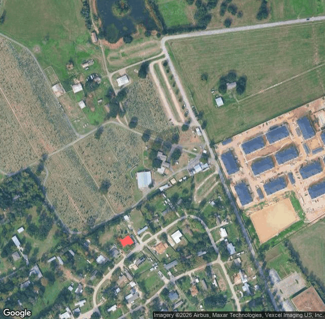 Aerial view of Old Time Christmas Tree Farm Pumpkin Patch in Spring, TX
