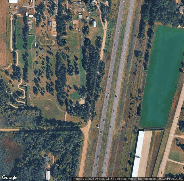 Aerial view of Pinehaven Farm in Wyoming, MN