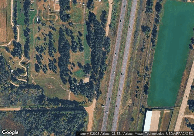 Aerial view of Pinehaven Farm in Wyoming, MN