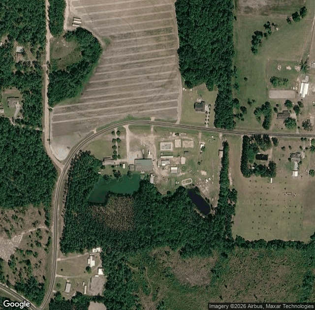 Aerial view of Poppell Farms in Odum, GA