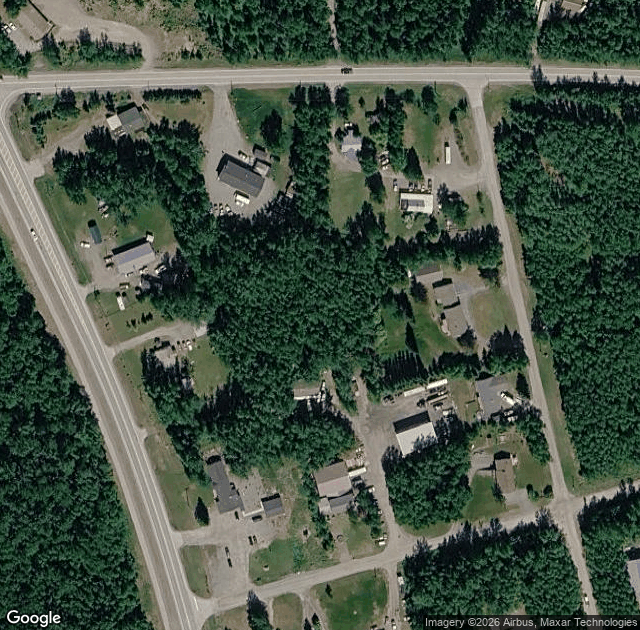 Aerial view of Pyrah's Pioneer Peak Farm in Palmer, AK