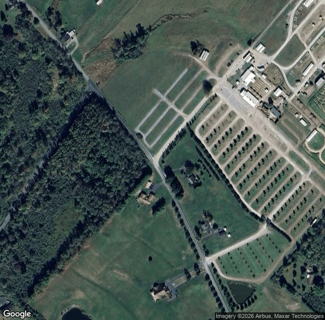 Aerial view of Roba Family Farms in North Abington Township, PA