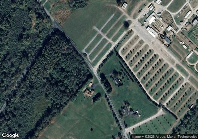 Aerial view of Roba Family Farms in North Abington Township, PA